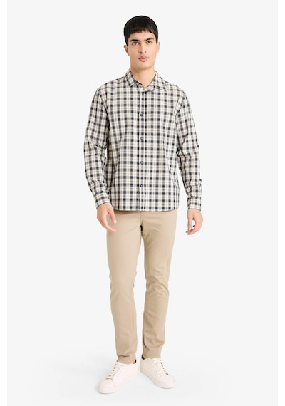 DeFacto Yazlık Gabardin Chino Kanvas Pantolon Slim Fit Dar Kesim Dar Paça Cepli B2089AX25SPBG129