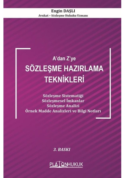 A'dan Z'ye Sözleşme Hazırlama Teknikleri 3.baskı
