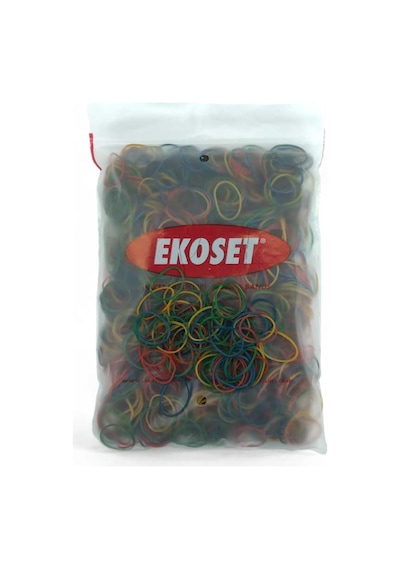 Ekoset Renkli Küçük Paket Toka Lastiği 4 Renk 40 MM 1000 Adet