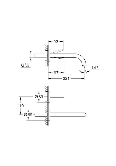 Grohe Atrio İki Delikli Joystick Lavabo Bataryası - 29406000 Gümüş