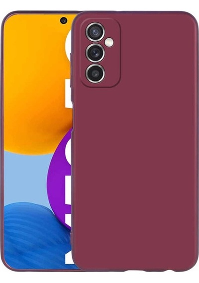 Galaxy M52 Kılıf Zore Premier Silikon Kapak Mürdüm