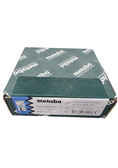 Metabo 616271000 Novorapid 115x1,0x22,23 İnox Kesme Diski 25 Adet