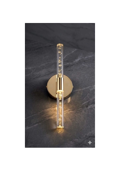 Bubbleflux Small 31 Cm Modern Tasarım Led Aplik - Duvar Lambası - Gold - Elektrikli - Kumandalı - Günışığı Gold Elektrikli Kumandalı