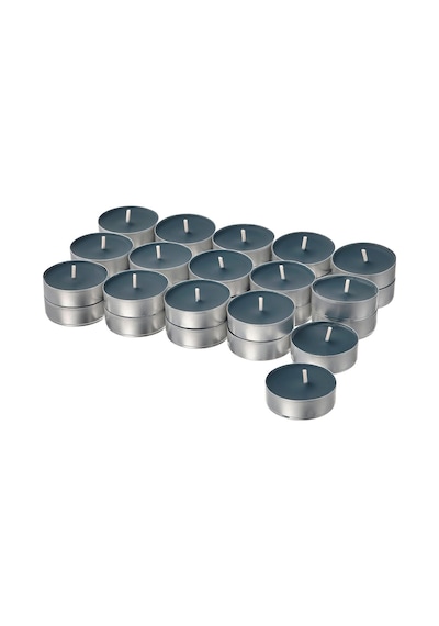 Kokulu Tealight Mum, Siyah-turkuaz, 3.5 Saat, Güve Otu Ve Sardunya Siyah