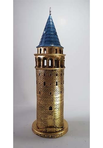 Galata Kulesi Biblo Altın 41 Cm