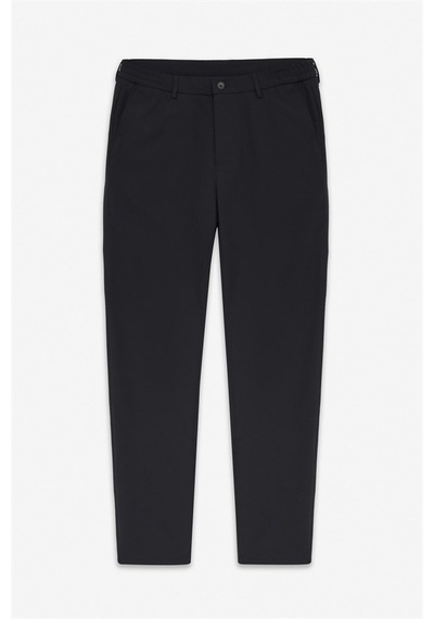Süvari Siyah Slim Düz Pike Kemerli Yıkamalı Jogger Pantolon Spn2020500008-s09