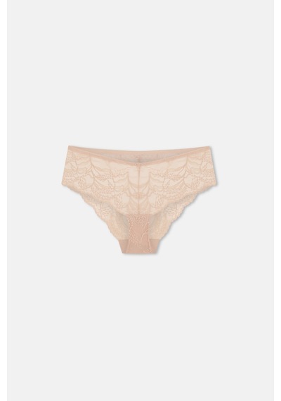 Suwen Tender Leaves Yüksek Bel Dantelli Slip Külot St6000601a1408 Kum Beji