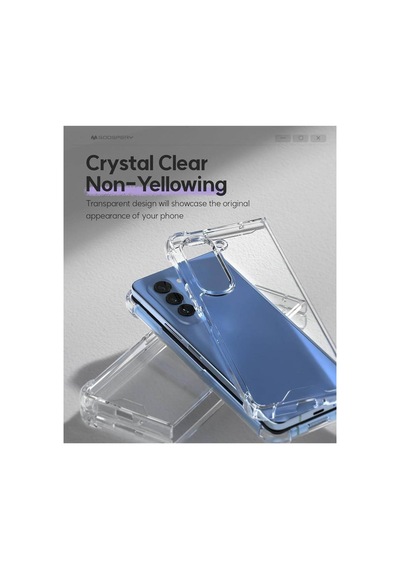 Samsung Galaxy Z Fold 5 Uyumlu Clear Şeffaf Sararmaz Renksiz Silikon Kapak Case 180 Tam Korumalı Çok Renkli