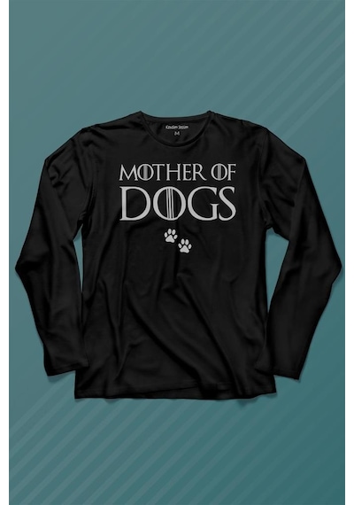 Mother Of Dog Mam Köpek Babası Hayvansever Veteriner Uzun Kollu Tişört Baskılı T-shirt 001