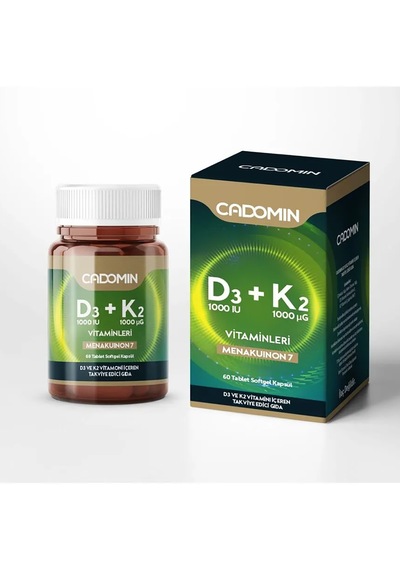 Cadomin D3+K2 Takviye Edici Gıda 60 Softjel