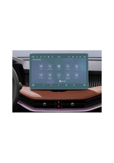 Skoda Kodiaq Uyumlu 10 İnç Araç Ekran Koruyucu Multimedya Nano 9h Kırılmaz Şeffaf