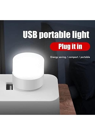 Mini Usb Led Işık, 1w Enerji Tasarruflu, Gece Aydınlatma, Rehber Gece Lambası, Kitap Okuma Lambası Işığı, Küçük Yuvarlak Işıklar 6 Adet .
