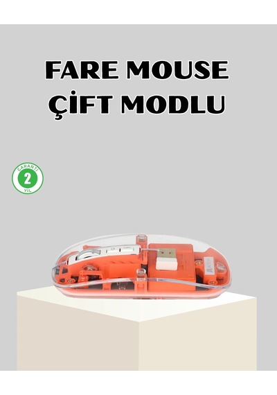 Bluetooth 5.0 & 2.4ghz Kablosuz Fare 3 Cihaz Bağlantılı, Hızlı Geçiş, Usb Alıcılı