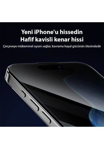 Ally iPhone Uyumlu 15 Plus Privacy Hayalet Full Koruma Tempered Cam Ekran Koruyucu- 5775