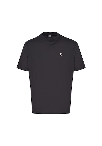 Hummel T-pulse Co Regular Erkek Siyah Yuvarlak Yaka Tişört Siyah