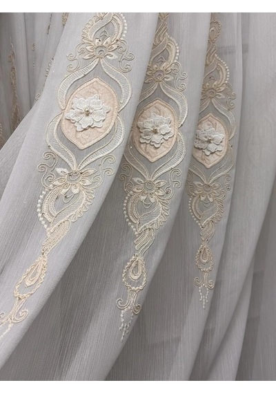 Cansel Gold 1/2,5 Pileli Tül Perde, 100 X 250 Çok Renkli