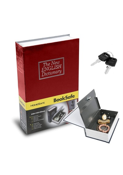 Kitap Şeklinde Bordo Büyük Boy Gizli Güvenlik Kitap Görünümlü Haz