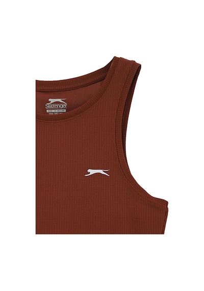 Slazenger KAIDENA IN Kadın Slim Fıt Kolsuz Kahve Tişört