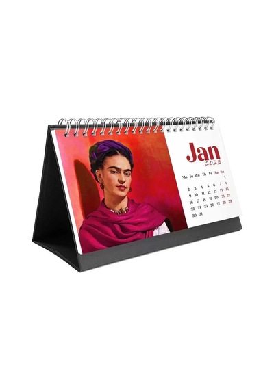 Frida Kahlo Masa Takvimi - 2027 Takvimi - Siyah Renk