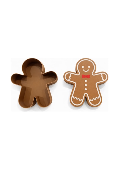Zencefilli Adam Şekerlik Gingerbread Kapaklı Saklama Kutusu Dekoratif Çikolatalık & Konsept