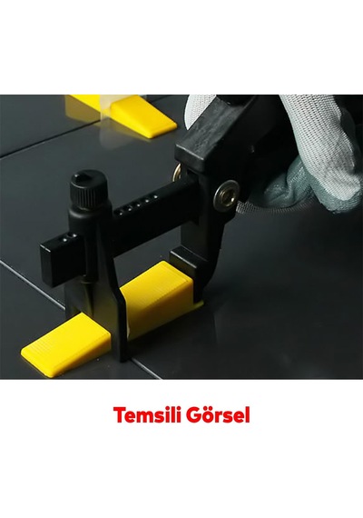 Seviye Tespit Artısı Takoz Pensesi Plastik Siyah Renk Derz Klipsi Derz Kaması Fayans Yer Döşeme