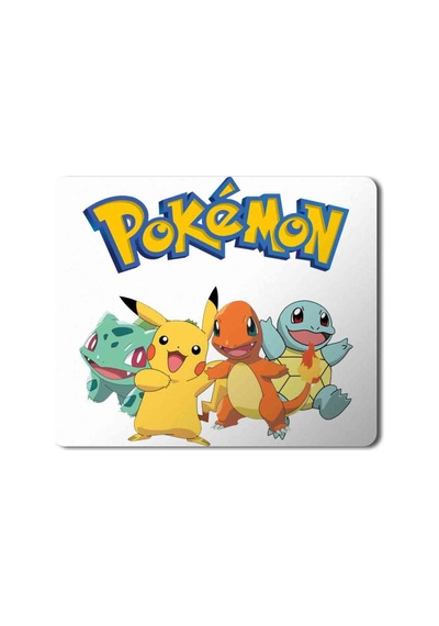 Pokemon Pikachu Bulbasaur Charmender Squirtle Baskılı Mousepad Mouse Pad