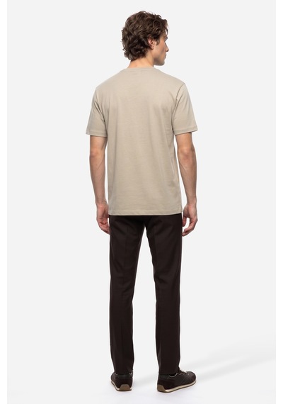 Mudo Erkek Erkek Kahverengi Beli Lastikli Straight Fit Pantolon 1271206