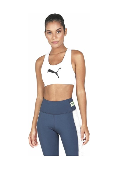 Puma Mid Impact 4keeps Bra Kadın Sporcu Sütyeni - 520304-11015 Beyaz