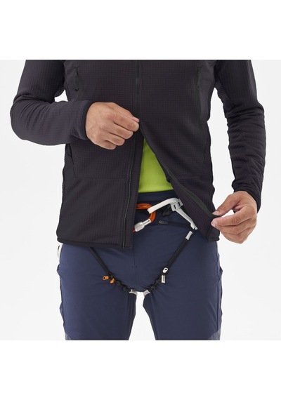 Millet Fusıon Grıd Kapşonlu T.fermuar Polartec Powergrıd Erkek Ceket Mıv9024 0247 Siyah