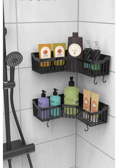 Ata Home Banyor Yapışkanlı Banyo Köşeliği Rafı, 2'li Banyo Düzenleyici, Duvar Duş Rafı Banyo Köşe Şampuanlık Siyah Sku: Smgstk523233543c Açık Ahşap Ata Home Banyor Yapışkanlı Banyo Köşeliği Rafı, 2'li Banyo Düzenleyici, Duvar Duş Rafı Banyo Köşe Şampuanlık Siyah Sku: Smgstk523233543c Açık Ahşap