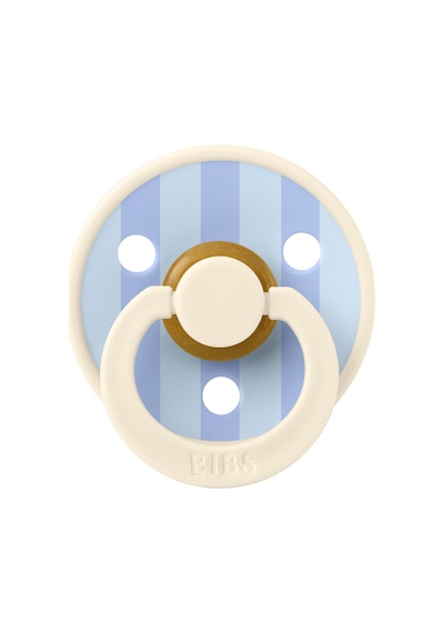 Bibs Studio Colour Block Kauçuk Emzik / Ivory & Dusty Blue 6+ Ay Karışık