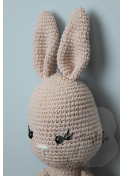Aleylife Amigurumi Organik Tavşan Uyku- Oyun Arkadaşıaçık Pembe