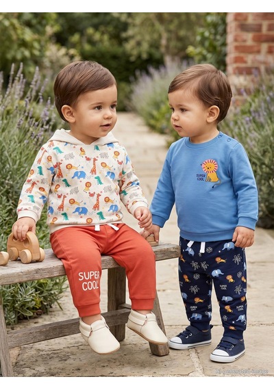 Civil Baby Safari Baskılı 2'li Set 6-18 Ay Takım - Standart