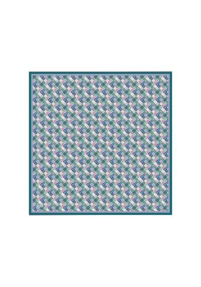 Aker Turkuaz 90x90 İpek Twill Eşarp Turkuaz Turkuaz
