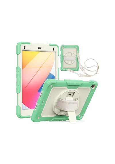 Newface - 582 - iPad Uyumlu 5 Air 9.7 Kılıf Strap New Tablet Kapak - Csmo-tex - - Yeşil