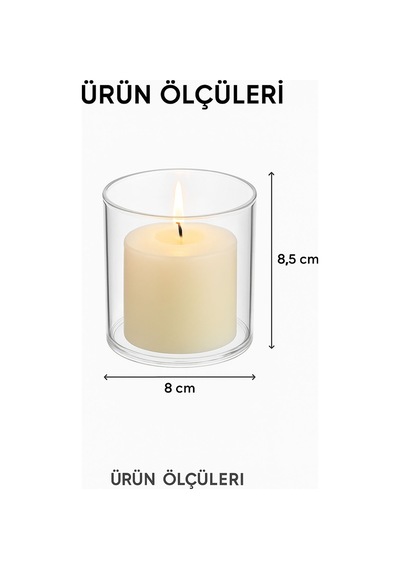 10 Lu Set Şeffaf Plastik Mumluk Dekoratif, Dayanıklı Ve Özel Günler İçin Şık Işık Çözümü Diğer