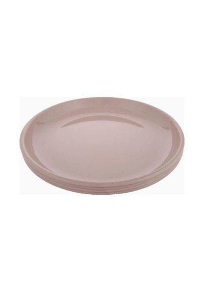 Barebones Rolled Enamelware Plate Kamp Mutfağı 4 Lü Emaye Tabak Mutfak Aksesuarları Toz Pembe