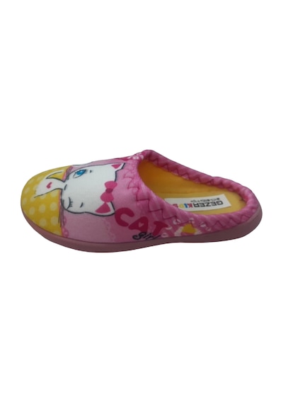 Gezer Kız Çocuk Pembe Sarı Kedi Figürlü Ev İçi Terlik Pembe - Sarı Gezer Kız Çocuk Pembe Sarı Kedi Figürlü Ev İçi Terlik Pembe - Sarı
