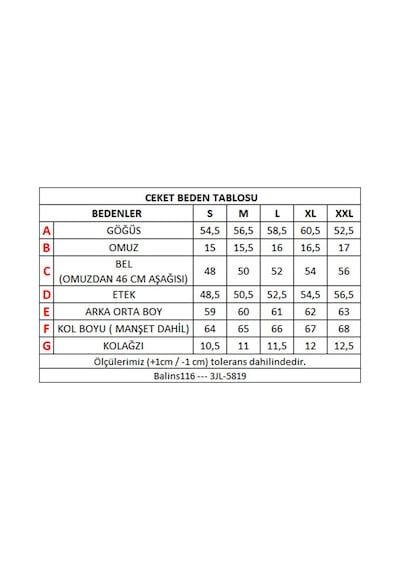 Balins Erkek Kot Ceket YıkamaSyh Siyah