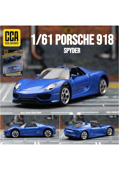 Cca Premium Series Porsche 918 Spyder Mavi 1/61 Model Araba