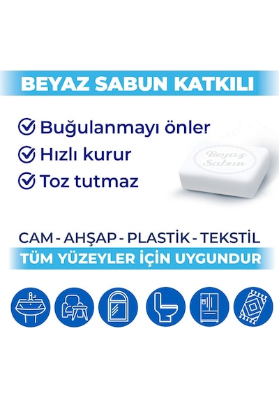 Bingo Beyaz Sabun Katkılı Pratik Yüzey Temizlik Havlusu 3 x 96'lı