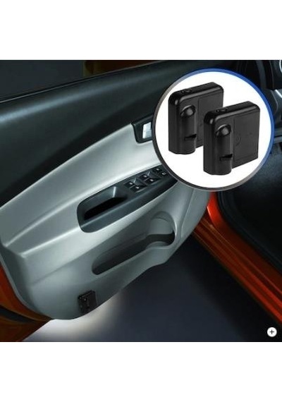 OtoÇizgi Nissan Araçlar için Pilli Yapıştırmalı Kapı Altı Led Logo 2 Adet OtoÇizgi