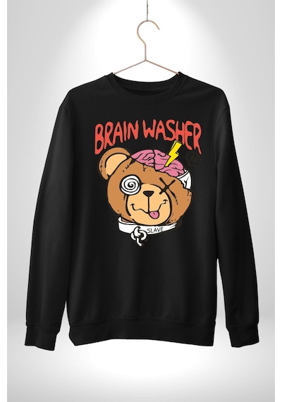 Beyin Yıkama Unisex Siyah Sweatshirt Siyah