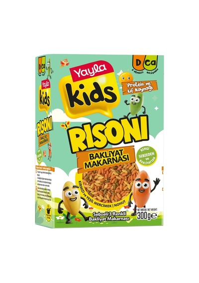 Kids Sebzeli 3 Renkli Risoni Bakliyat Makarnası 300 G