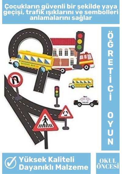 Preschool Eğitici Öğretici Zeka Dil Bilgisi Geliştirici Okul Öncesi Eğlenceli Trafik Öğreniyorum
