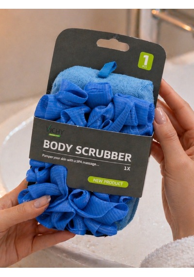 Banyo Lif Süngeri Body Scrubber Köpük Artırıcı Duş Lifi Vücut Temizleme Vchy-6984 Mavi