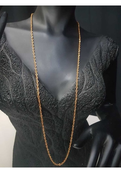 Vog Bükme Model Rose Renk Çelik 80 Cm Uzunluk Kolye Zincir Rose Gold Vog Bükme Model Rose Renk Çelik 80 Cm Uzunluk Kolye Zincir Rose Gold