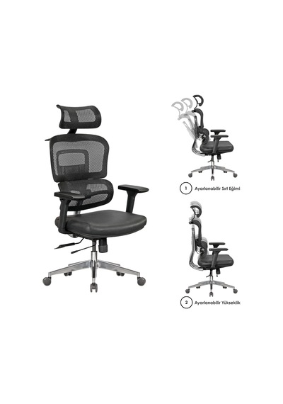 Casella Medusa Fileli Yönetici Koltuğu Ofi S Koltuğu Ergonomik, Şık Ve Fonksiyonel Siyah