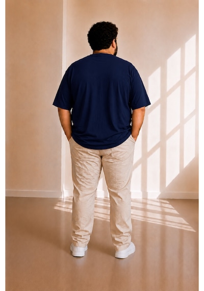 Sngl Tekstil Erkek Büyük Beden Oversize Kısa Kollu T-shirt 3xl 4xl 5xl 6xl 7xl 8xl Lacivert