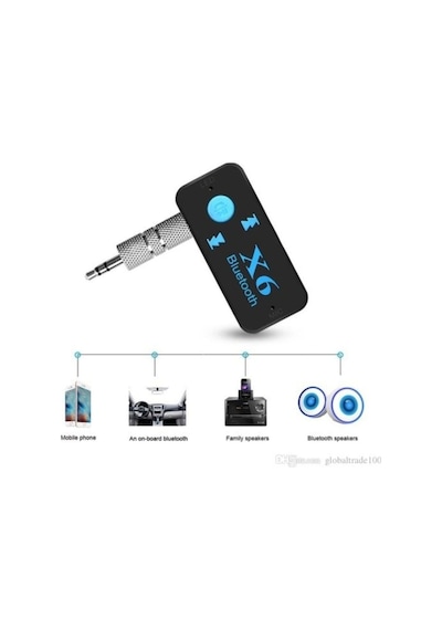 Bluetooth Müzik Alıcısı 3.5 Mm Aux Adaptör Araç Kiti 3in1 - Cyber An-6999 X6